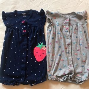 2/$12 Carter’s one piece jumpers
